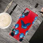 For Samsung Galaxy A41 Shockproof Painted Transparent TPU Protective Case(Dream Butterfly)