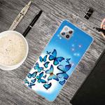 For Samsung Galaxy A42 5G Shockproof Painted Transparent TPU Protective Case(Blue Butterfly)