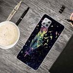 For Samsung Galaxy A42 5G Shockproof Painted Transparent TPU Protective Case(Colorful Feathers)