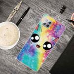 For Samsung Galaxy A42 5G Shockproof Painted Transparent TPU Protective Case(Starry Cute Cat)