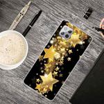 For Samsung Galaxy A42 5G Shockproof Painted Transparent TPU Protective Case(Gold Star)