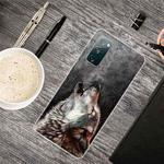 For Samsung Galaxy S20 FE Shockproof Painted Transparent TPU Protective Case(Call Wolf)