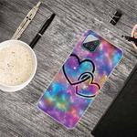 For Samsung Galaxy A12 Shockproof Painted Transparent TPU Protective Case(Starry Love)