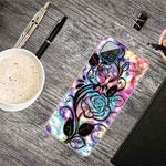 For Samsung Galaxy A12 Shockproof Painted Transparent TPU Protective Case(Starry Rose)