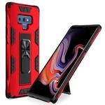 For Samsung Galaxy Note 9 Soldier Armor Shockproof TPU + PC Magnetic Protective Case with Holder(Red)