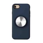 TPU+PC 2 in 1 Shockproof Case with Magnetic Round Car Holder For iPhone SE 2022 / SE 2020 / 8 / 7(Dark Blue)