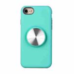TPU+PC 2 in 1 Shockproof Case with Magnetic Round Car Holder For iPhone SE 2022 / SE 2020 / 8 / 7(Green)