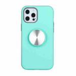 TPU+PC 2 in 1 Shockproof Case with Magnetic Round Car Holder For iPhone 12 Pro Max(Green)