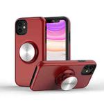TPU+PC 2 in 1 Shockproof Case with Magnetic Round Car Holder For iPhone 11(Red)
