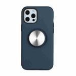 TPU+PC 2 in 1 Shockproof Case with Magnetic Round Car Holder For iPhone 11 Pro Max(Dark Blue)