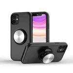 TPU+PC 2 in 1 Shockproof Case with Magnetic Round Car Holder For iPhone 12 / 12 Pro(Black)