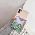 Oil Painting Pattern TPU Protective Case For iPhone 12 Pro(Flower)