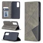 For Huawei P smart 2021 / Y7a Prismatic Invisible Magnetic Horizontal Flip Leather Case with Holder & Card Slots & Photo Frame(Grey)