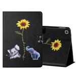 For Samsung Galaxy Tab A 10.1 2019 T515/T510 Colored Drawing Horizontal Flip Leather Case with Holder & Card Slots(Elephant)