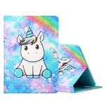 For 7 inch Tablet PC Universal Colored Drawing Horizontal Flip Leather Case with Holder & Card Slots(Unicorn)