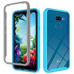 For LG Harmony 4 / K40S Starry Sky Solid Color Series Shockproof PC + TPU Protective Case(Light Blue)