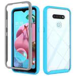 For LG Q51 / K51 Starry Sky Solid Color Series Shockproof PC + TPU Protective Case(Light Blue)