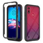 For Motorola Moto E6s (2020) Starry Sky Solid Color Series Shockproof PC + TPU Protective Case(Black)