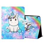 For Lenovo Tab M10 X605F X505 Colored Drawing Horizontal Flip Leather Case with Holder & Card Slots & Sleep / Wake-up Function(Unicorn)