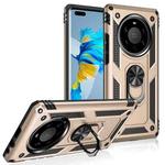 For Huawei Mate 40 Pro+ Shockproof TPU + PC Protective Case with 360 Degree Rotating Holder(Gold)