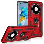 For Huawei Mate 40 Shockproof TPU + PC Protective Case with 360 Degree Rotating Holder(Red)