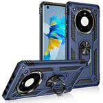 For Huawei Mate 40 Shockproof TPU + PC Protective Case with 360 Degree Rotating Holder(Blue)