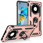 For Huawei Mate 40 Shockproof TPU + PC Protective Case with 360 Degree Rotating Holder(Rose Gold)