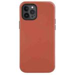 For iPhone 12 mini Shockproof Genuine Leather Magsafe Case (Saddle Brown)