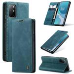 For OnePlus 8T CaseMe-013 Multifunctional Retro Frosted Horizontal Flip Leather Case with Card Slot & Holder & Wallet(Blue)