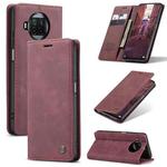 For Xiaomi Mi 10T Lite 5G CaseMe-013 Multifunctional Retro Frosted Horizontal Flip Leather Case with Card Slot & Holder & Wallet(Wine Red)