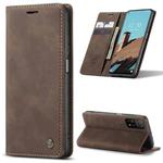 For Xiaomi Mi 10T 5G / 10T Pro 5G CaseMe-013 Multifunctional Retro Frosted Horizontal Flip Leather Case with Card Slot & Holder & Wallet(Coffee)