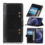 For iPhone 12 mini Peas Crazy Horse Texture Horizontal Flip Leather Case with Holder & Card Slots & Wallet (Black)