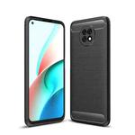 For Xiaomi Redmi Note9 5G Brushed Texture Carbon Fiber TPU Case(Black)