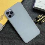 For iPhone 12 Pro Max Shockproof Frosted TPU Transparent Protective Case(Grey)