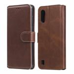 For Samsung Galaxy M01 Classic Calf Texture PU + TPU Horizontal Flip Leather Case, with Holder & Card Slots & Wallet(Brown)