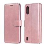 For Samsung Galaxy M01 Classic Calf Texture PU + TPU Horizontal Flip Leather Case, with Holder & Card Slots & Wallet(Rose Gold)