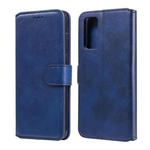 For Samsung Galaxy S20 FE Classic Calf Texture PU + TPU Horizontal Flip Leather Case, with Holder & Card Slots & Wallet(Blue)