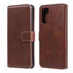 For Samsung Galaxy S20 FE Classic Calf Texture PU + TPU Horizontal Flip Leather Case, with Holder & Card Slots & Wallet(Brown)