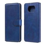 For Xiaomi Poco X3 NFC Classic Calf Texture PU + TPU Horizontal Flip Leather Case, with Holder & Card Slots & Wallet(Blue)
