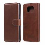 For Xiaomi Poco X3 NFC Classic Calf Texture PU + TPU Horizontal Flip Leather Case, with Holder & Card Slots & Wallet(Brown)