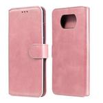 For Xiaomi Poco X3 NFC Classic Calf Texture PU + TPU Horizontal Flip Leather Case, with Holder & Card Slots & Wallet(Rose Gold)
