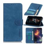 For Xiaomi Poco M3 KHAZNEH Retro Texture PU + TPU Horizontal Flip Leather Case with Holder & Card Slots & Wallet(Blue)