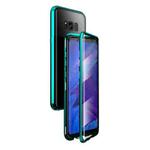 For Samsung Galaxy S8+ Magnetic Metal Frame Double-sided Tempered Glass Case(Green)