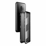 For Samsung Galaxy S9+ Magnetic Metal Frame Double-sided Tempered Glass Case(Black)