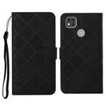 For Xiaomi Redmi 9C Ethnic Style Embossed Pattern Horizontal Flip Leather Case with Holder & Card Slots & Wallet & Lanyard(Black)
