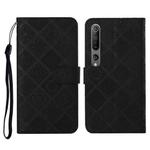 For Xiaomi Mi 10 5G Ethnic Style Embossed Pattern Horizontal Flip Leather Case with Holder & Card Slots & Wallet & Lanyard(Black)