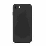 Straight Edge Solid Color TPU Shockproof Case For iPhone 6(Black)