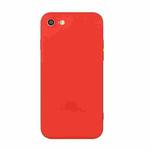 Straight Edge Solid Color TPU Shockproof Case For iPhone 6 Plus(Red)