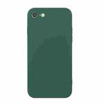 For iPhone SE 2022 / SE 2020 / 8 / 7 Straight Edge Solid Color TPU Shockproof Case(Dark Night Green)