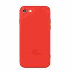 For iPhone SE 2022 / SE 2020 / 8 / 7 Straight Edge Solid Color TPU Shockproof Case(Red)